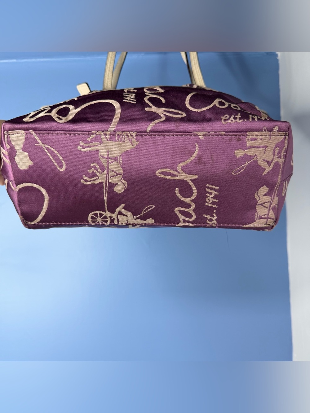 Coach Horse and Carriage Tote Bag Womens Medium Purpl… - Gem